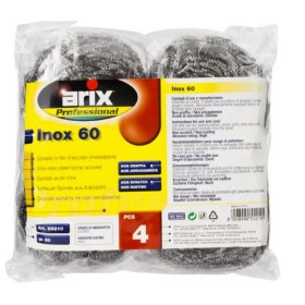 SPUGNE ACCIAIO INOX 60 BLISTER DA 4 PZ.